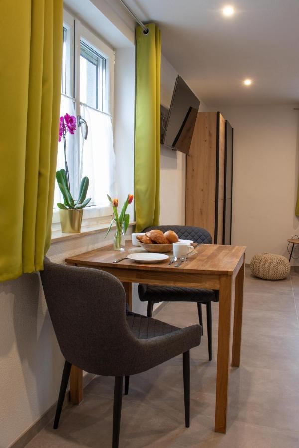 Apartment Alte Raiffeisenkasse Rothenburg Ob Der Tauber Bagian luar foto