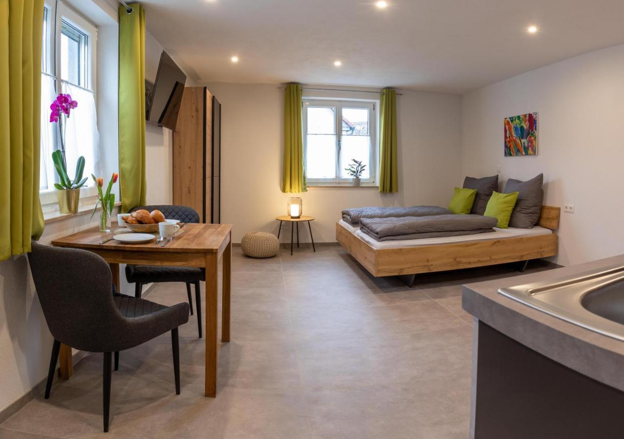 Apartment Alte Raiffeisenkasse Rothenburg Ob Der Tauber Bagian luar foto
